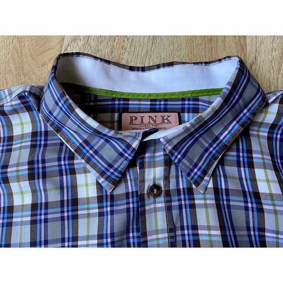 NEW Thomas Pink Casual Dress Shirt Mens XL NICE! - Picture 2 of 6